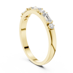 0.36 CT Emerald Cut Diamond Seven Stone Band Ring