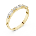 0.36 CT Emerald Cut Diamond Seven Stone Band Ring