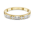 0.36 CT Emerald Cut Diamond Seven Stone Band Ring