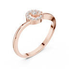 0.09 CT Diamond Circle Ring with Open Shank Design
