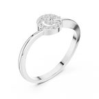 0.09 CT Diamond Circle Ring with Open Shank Design