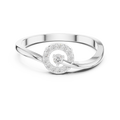 0.09 CT Diamond Circle Ring with Open Shank Design