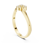 0.09 CT Diamond Circle Ring with Open Shank Design