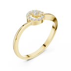0.09 CT Diamond Circle Ring with Open Shank Design