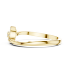 0.09 CT Diamond Circle Ring with Open Shank Design