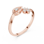 0.12 CT Diamond Evil Eye Ring with Round Diamond Cluster