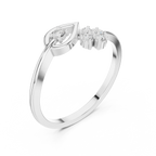 0.12 CT Diamond Evil Eye Ring with Round Diamond Cluster