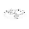 0.12 CT Diamond Evil Eye Ring with Round Diamond Cluster