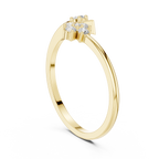 0.12 CT Diamond Evil Eye Ring with Round Diamond Cluster