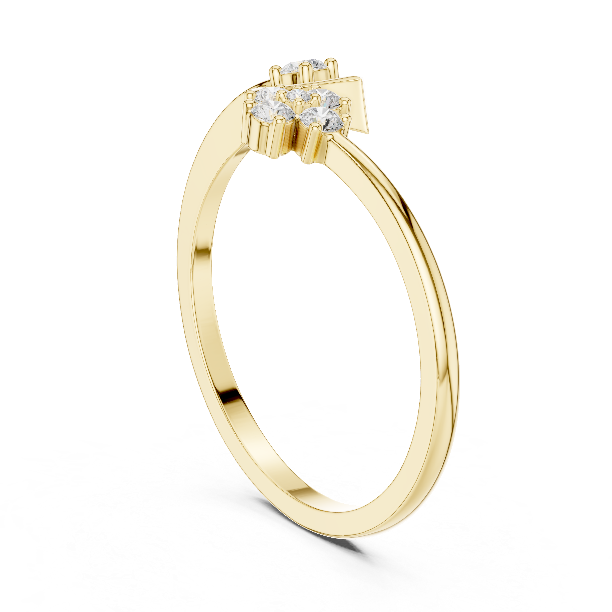 0.12 CT Diamond Evil Eye Ring with Round Diamond Cluster