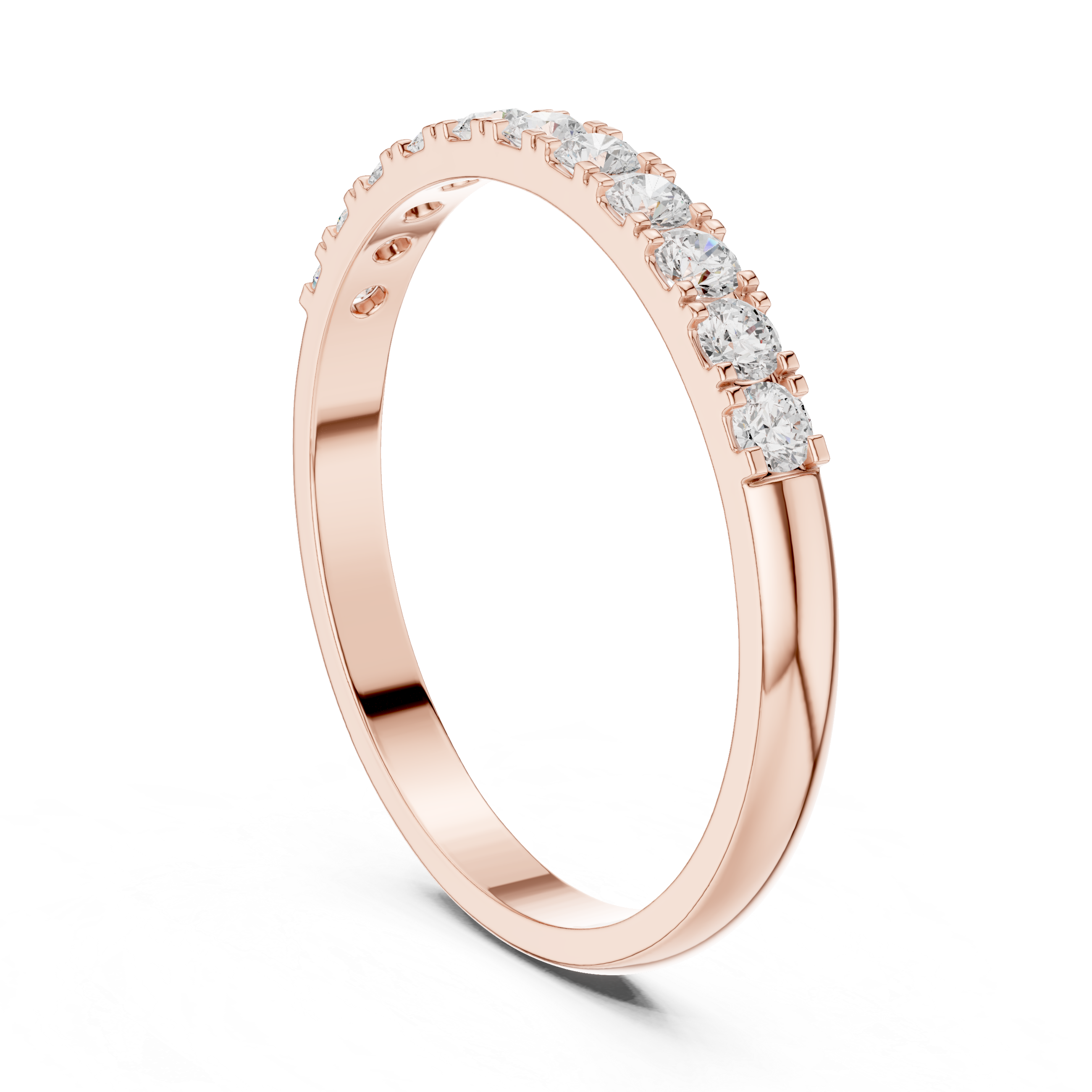 0.28 CT Diamond Half Eternity Wedding Band Ring