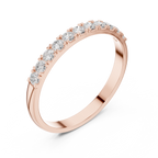 0.28 CT Diamond Half Eternity Wedding Band Ring