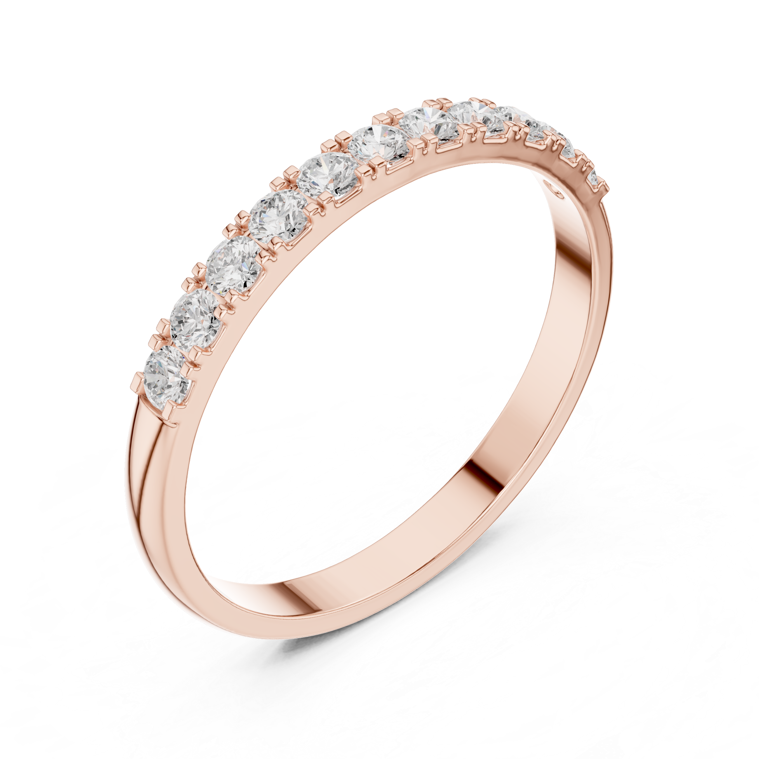 0.28 CT Diamond Half Eternity Wedding Band Ring