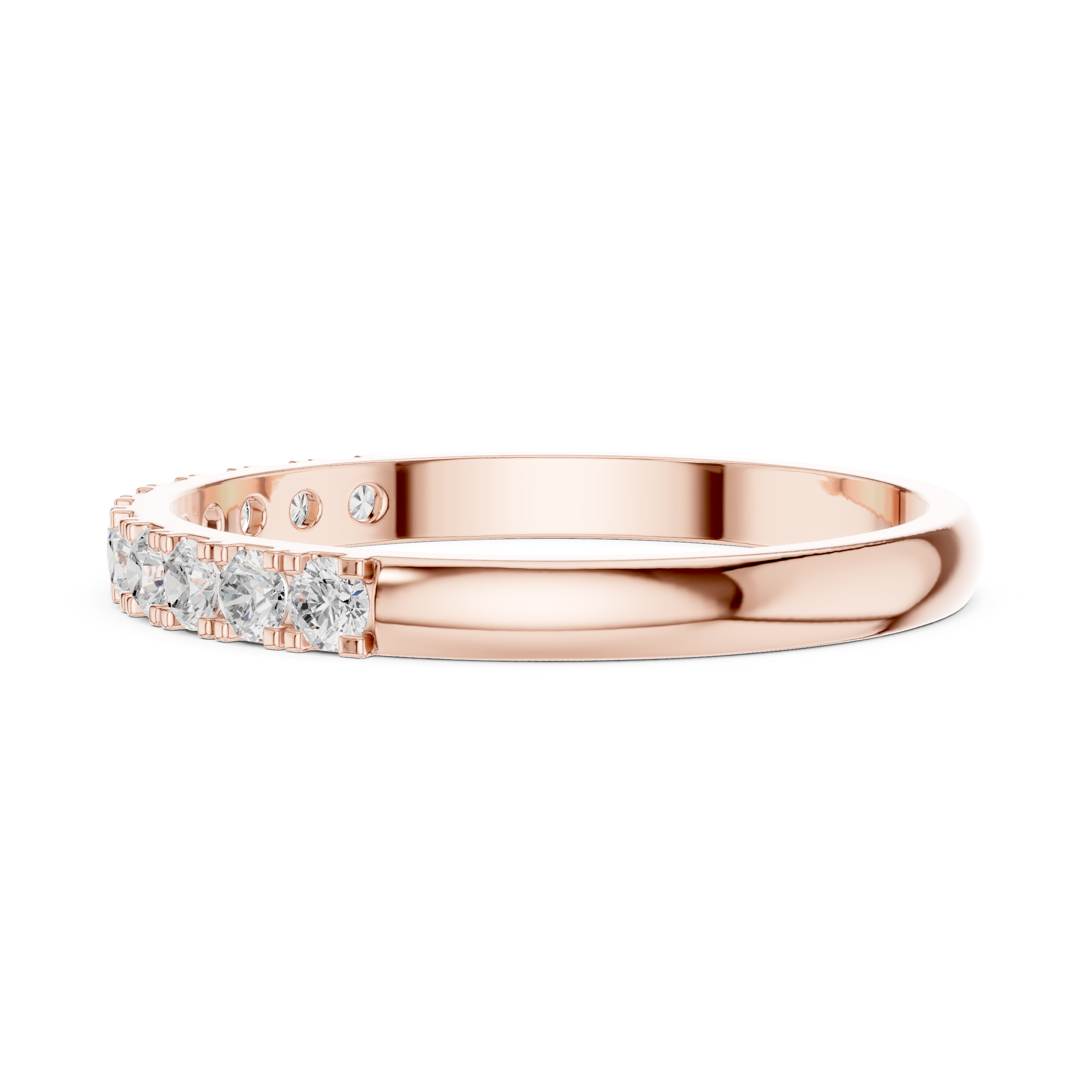 0.28 CT Diamond Half Eternity Wedding Band Ring