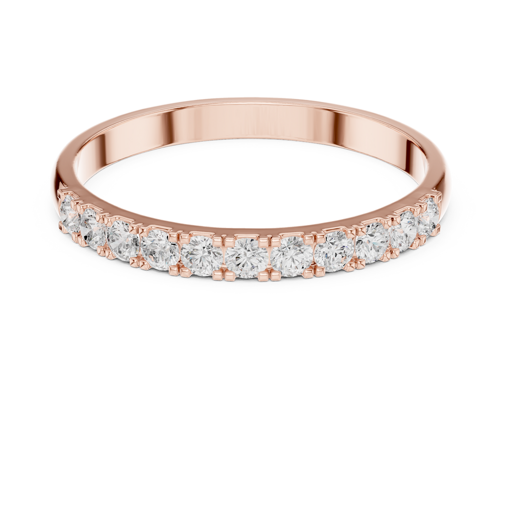 0.28 CT Diamond Half Eternity Wedding Band Ring