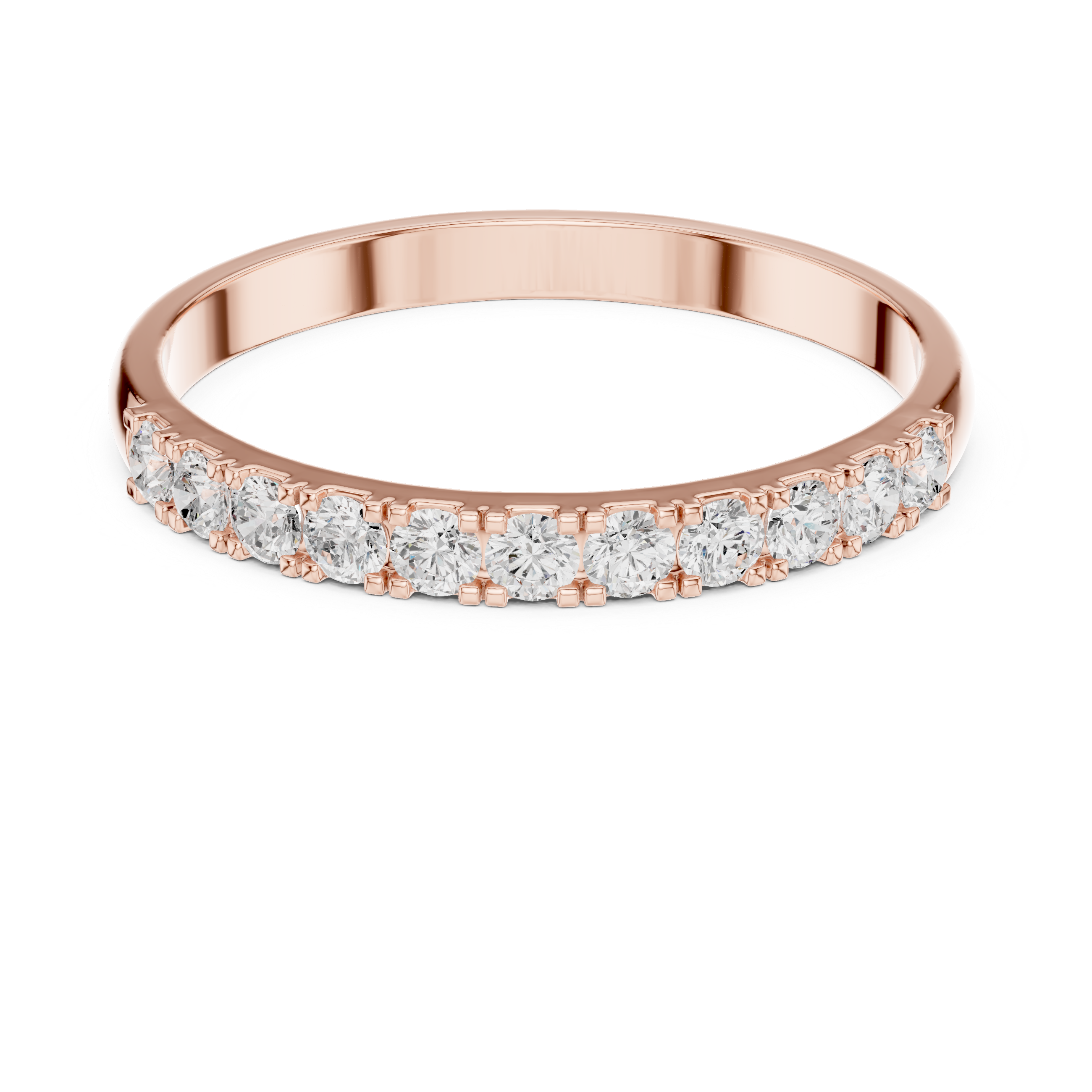 0.28 CT Diamond Half Eternity Wedding Band Ring