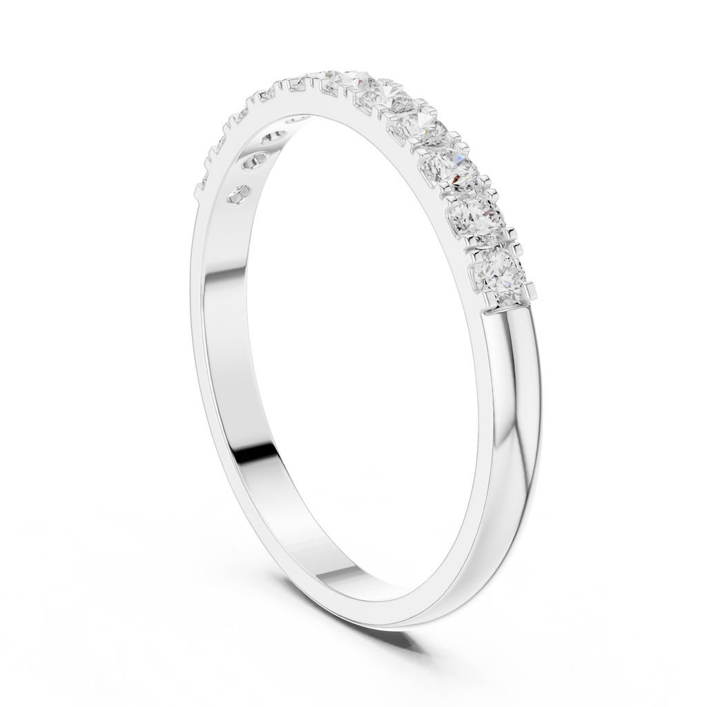 0.28 CT Diamond Half Eternity Wedding Band Ring