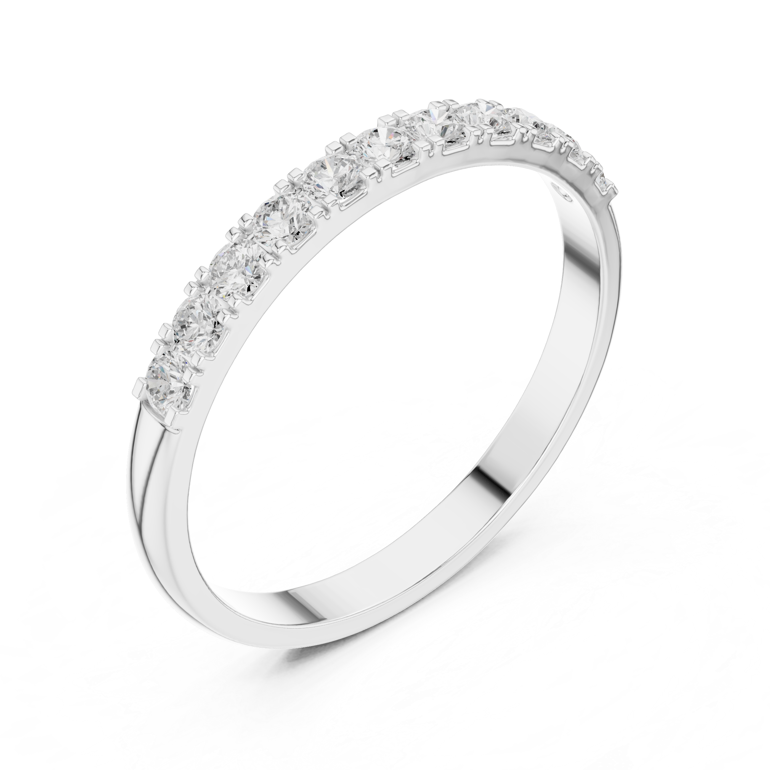 0.28 CT Diamond Half Eternity Wedding Band Ring