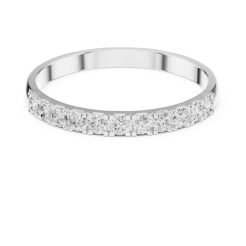 0.28 CT Diamond Half Eternity Wedding Band Ring