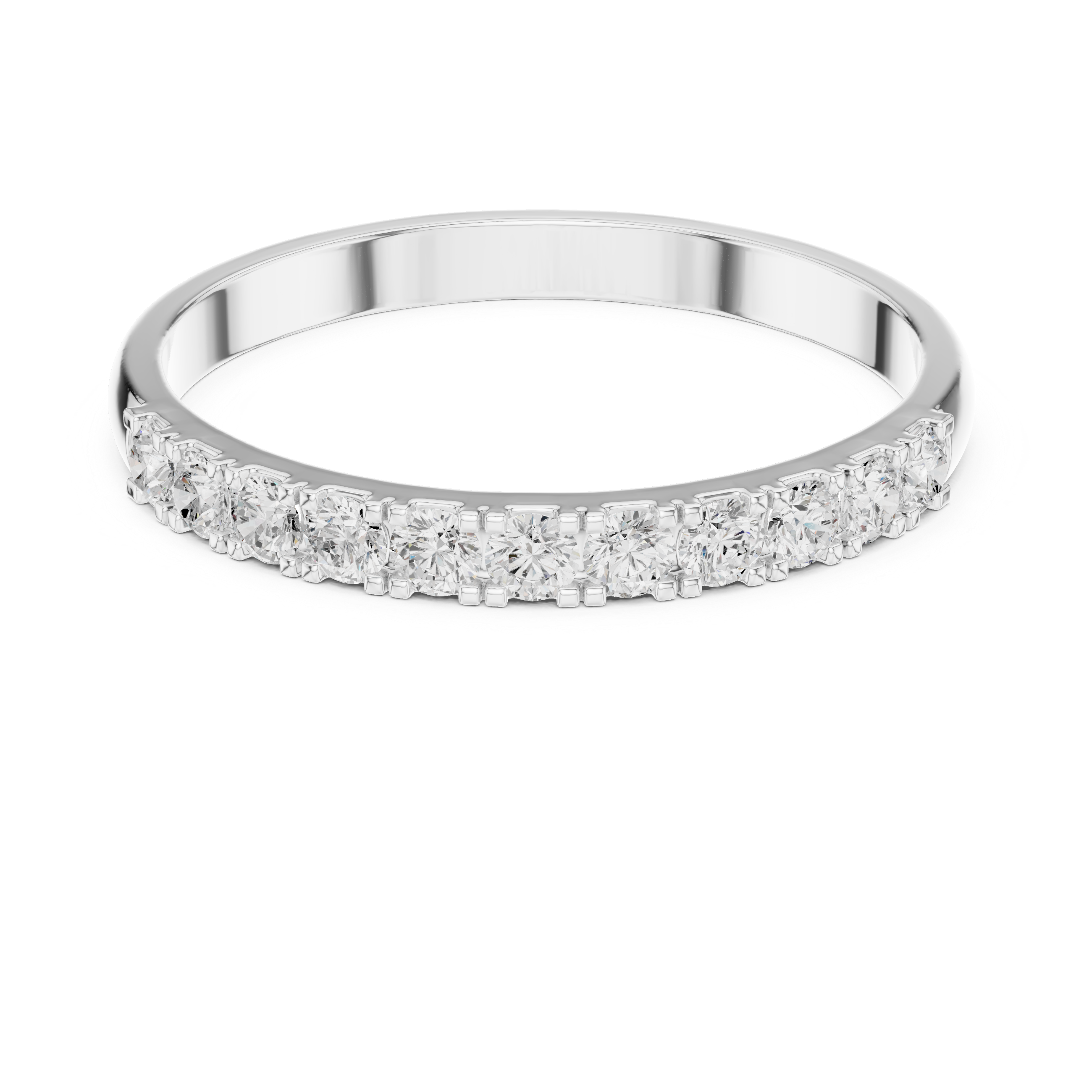 0.28 CT Diamond Half Eternity Wedding Band Ring