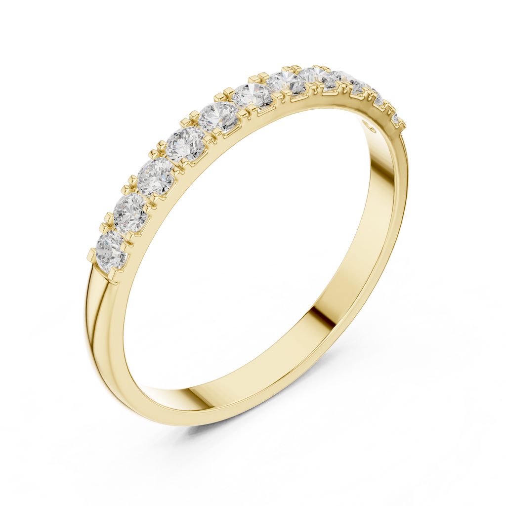 0.28 CT Diamond Half Eternity Wedding Band Ring
