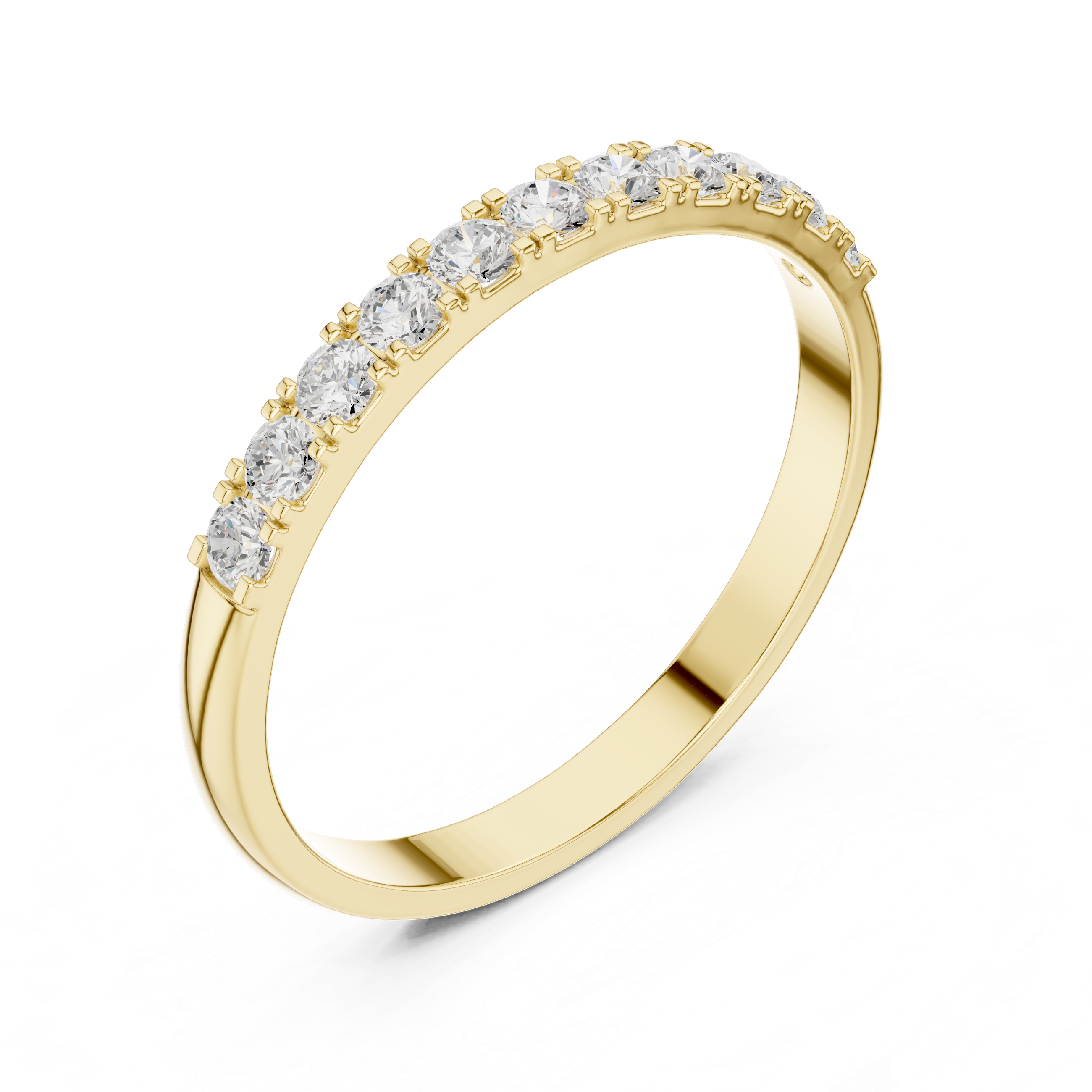 0.28 CT Diamond Half Eternity Wedding Band Ring