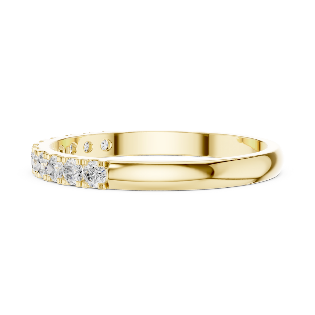 0.28 CT Diamond Half Eternity Wedding Band Ring