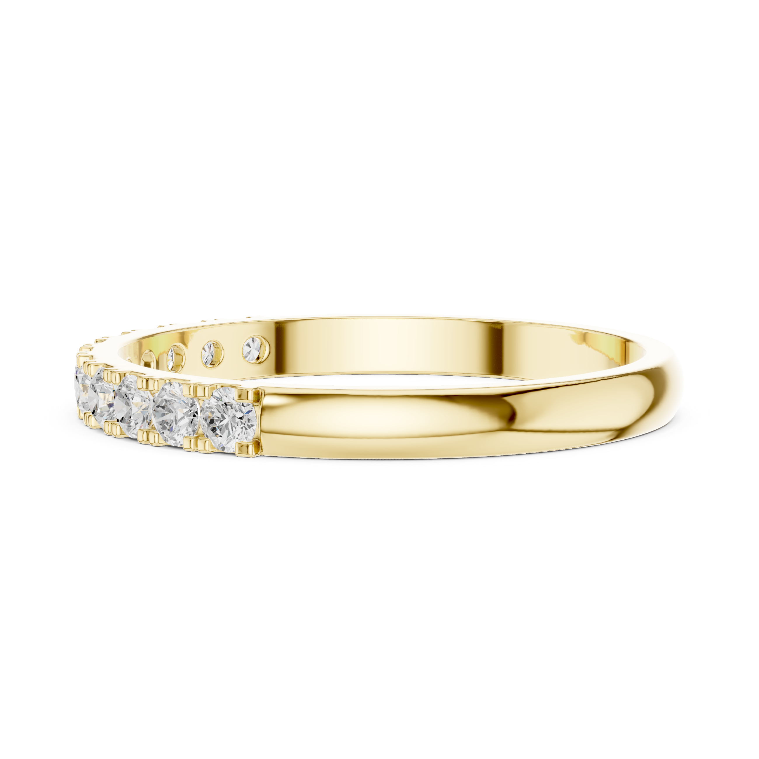 0.28 CT Diamond Half Eternity Wedding Band Ring