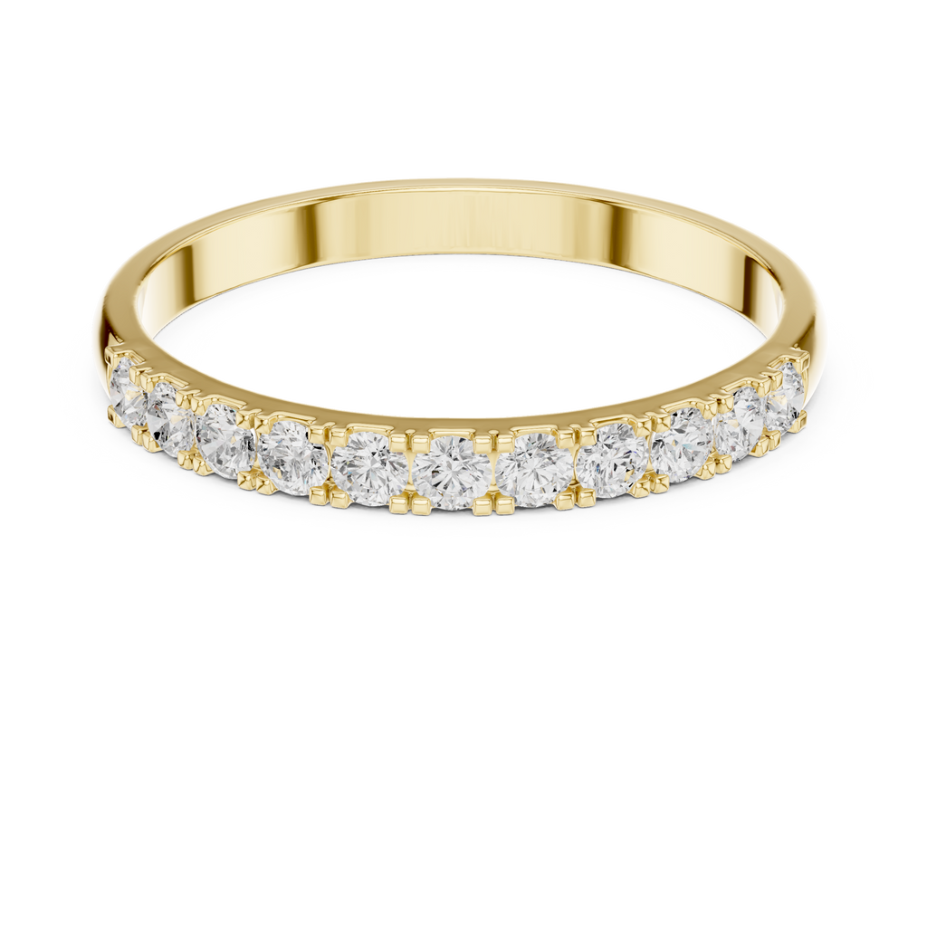 0.28 CT Diamond Half Eternity Wedding Band Ring