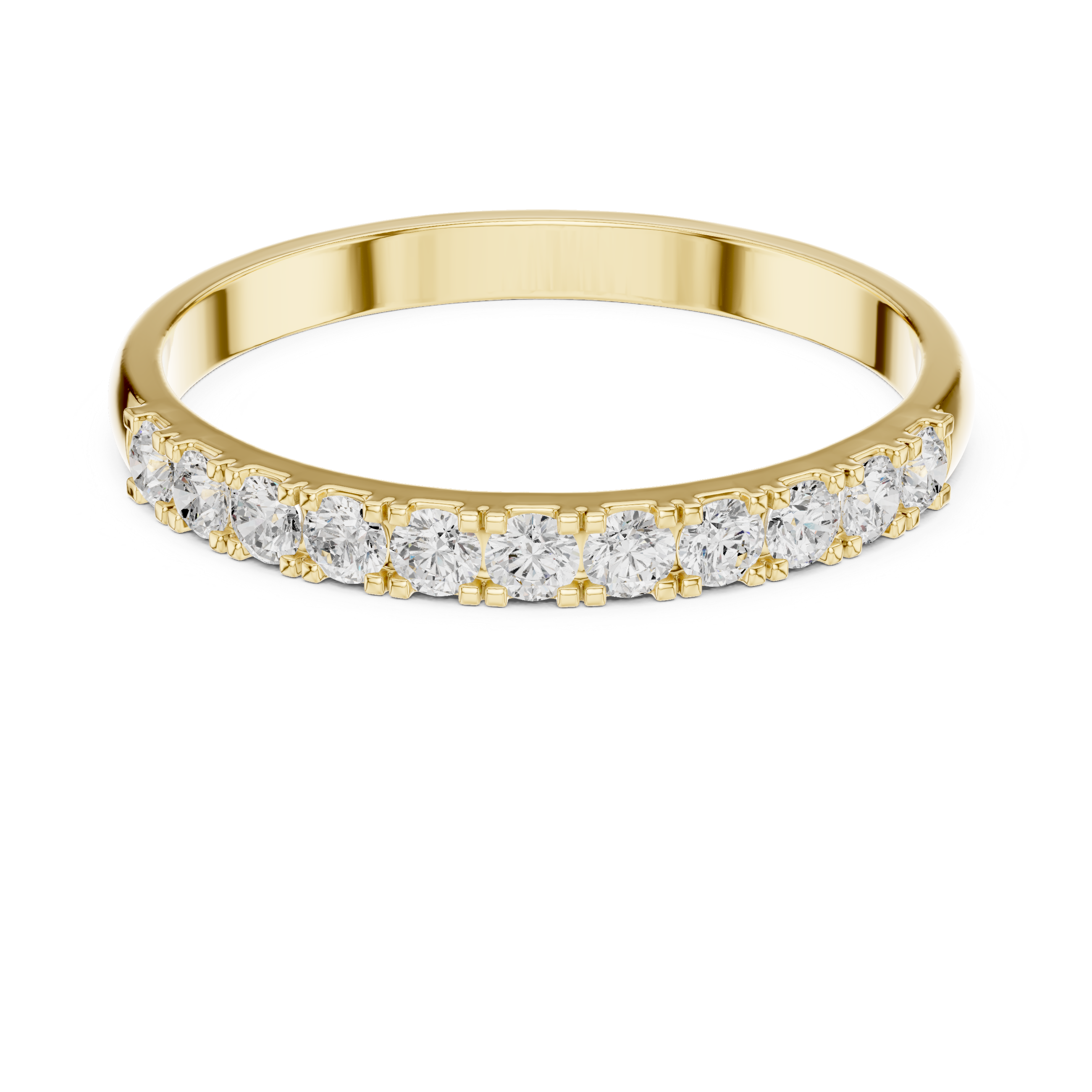 0.28 CT Diamond Half Eternity Wedding Band Ring