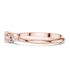 0.30 CT Round Diamond Five Stone Ring with Marquise Accents