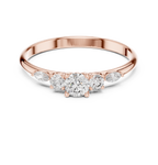 0.30 CT Round Diamond Five Stone Ring with Marquise Accents
