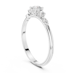0.30 CT Round Diamond Five Stone Ring with Marquise Accents