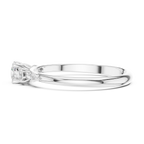 0.30 CT Round Diamond Five Stone Ring with Marquise Accents