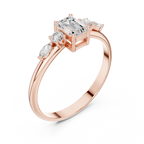 0.46 CT Emerald Cut Diamond Five Stone Ring