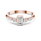0.46 CT Emerald Cut Diamond Five Stone Ring