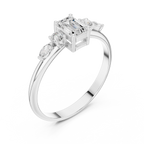 0.46 CT Emerald Cut Diamond Five Stone Ring