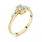 0.46 CT Emerald Cut Diamond Five Stone Ring