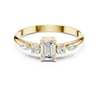 0.46 CT Emerald Cut Diamond Five Stone Ring