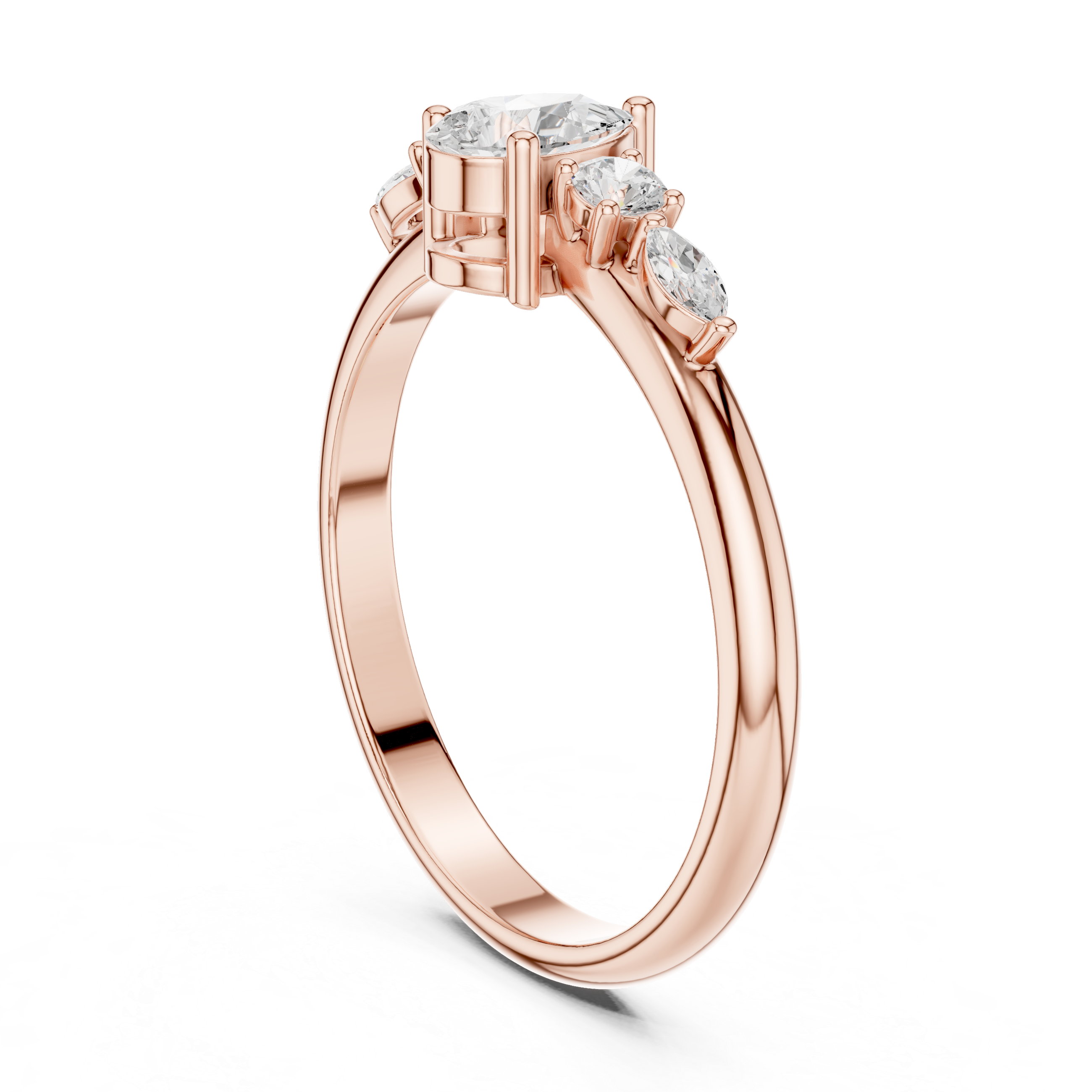0.38 CT Pear & Marquise Diamond Five Stone Ring