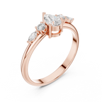 0.38 CT Pear & Marquise Diamond Five Stone Ring