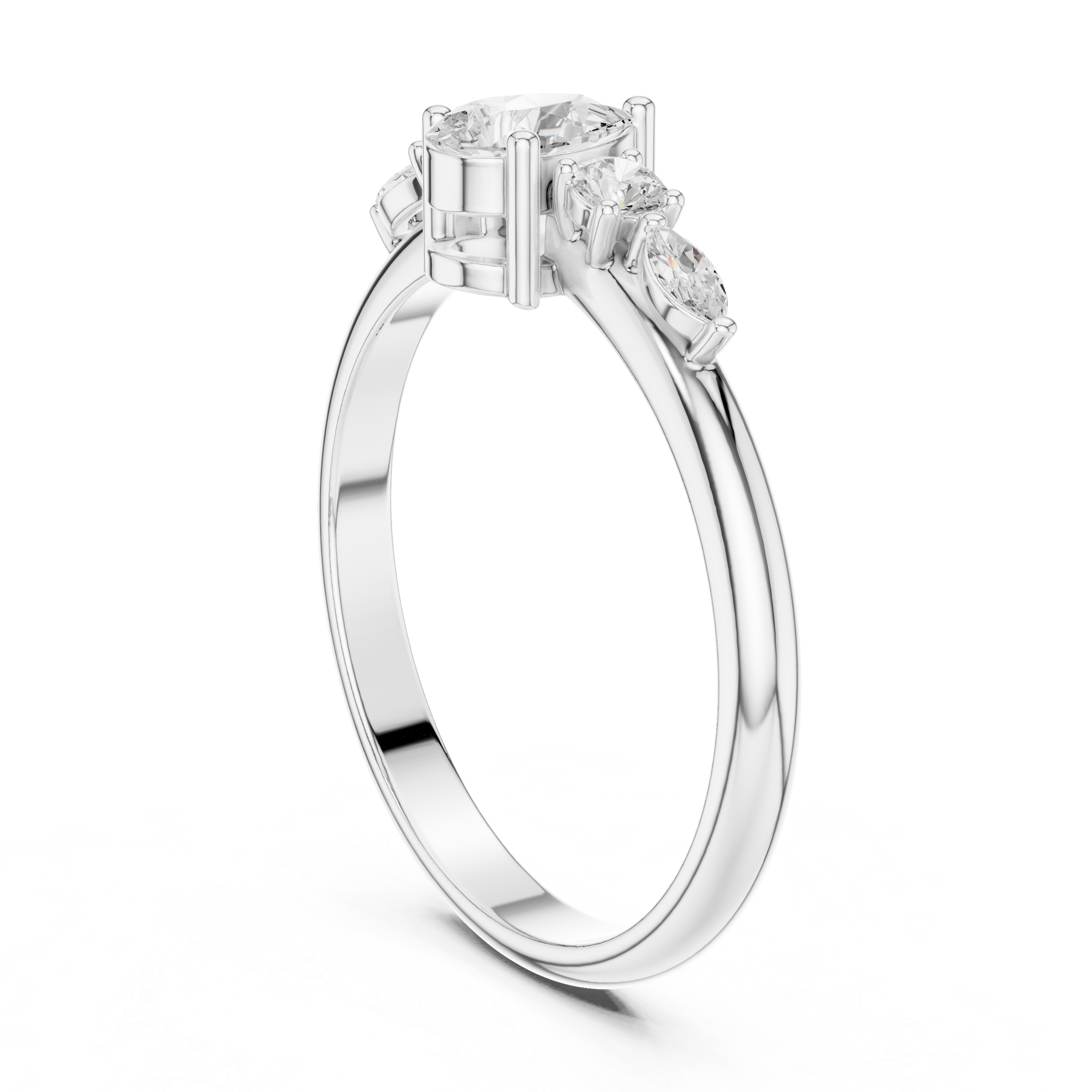 0.38 CT Pear & Marquise Diamond Five Stone Ring