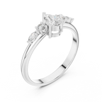 0.38 CT Pear & Marquise Diamond Five Stone Ring