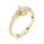0.38 CT Pear & Marquise Diamond Five Stone Ring