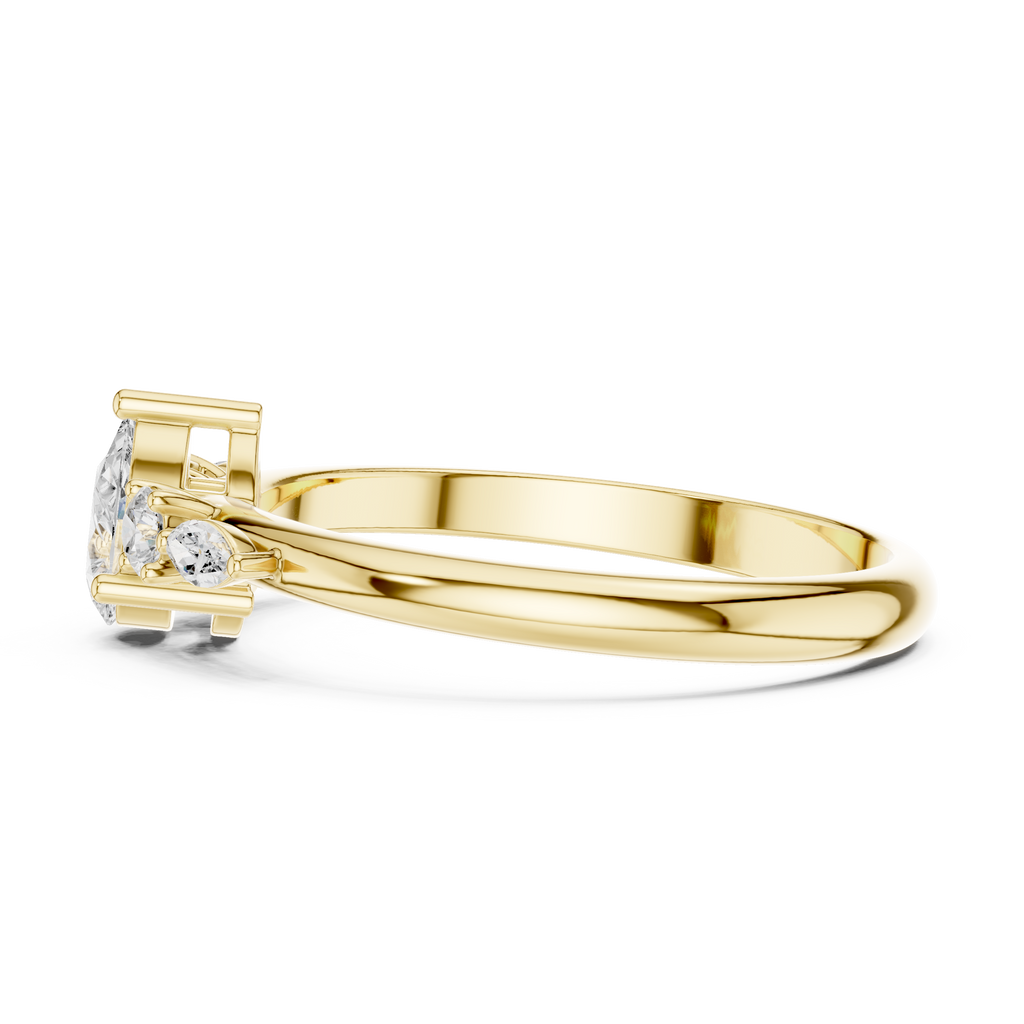 0.38 CT Pear & Marquise Diamond Five Stone Ring