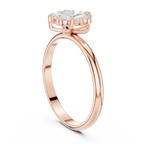 0.46 CT Pear Cut Diamond Floral Cluster Ring