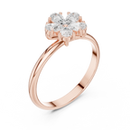 0.46 CT Pear Cut Diamond Floral Cluster Ring