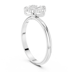 0.46 CT Pear Cut Diamond Floral Cluster Ring