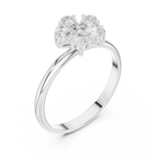 0.46 CT Pear Cut Diamond Floral Cluster Ring