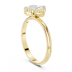 0.46 CT Pear Cut Diamond Floral Cluster Ring